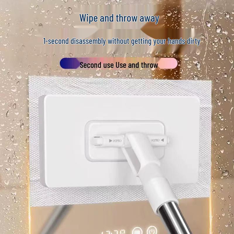 Mini Lazy Mop mit 5 elektrostatischen Staubentfernungspapieren - Effizientes Haushaltsreinigungswerkzeug