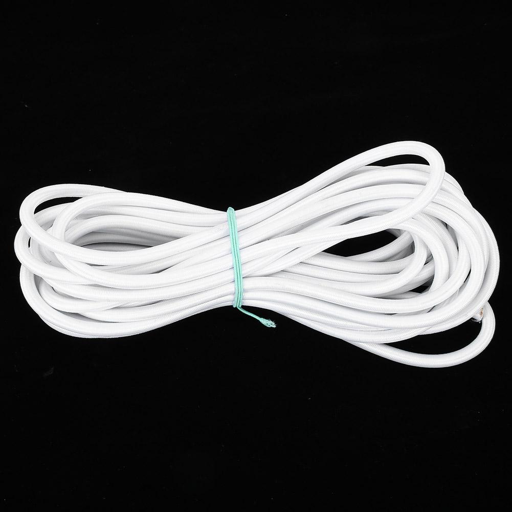 7mm 10m 32.8ft Strong Elasticity Round Elastic Rope Cord Sewing DIY Accessories White