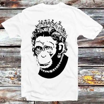 Banksy Princess Lady Monkey Queen T Shirt B1221