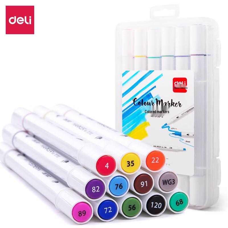 Deli 24-Color Double-Ended Marker Pens