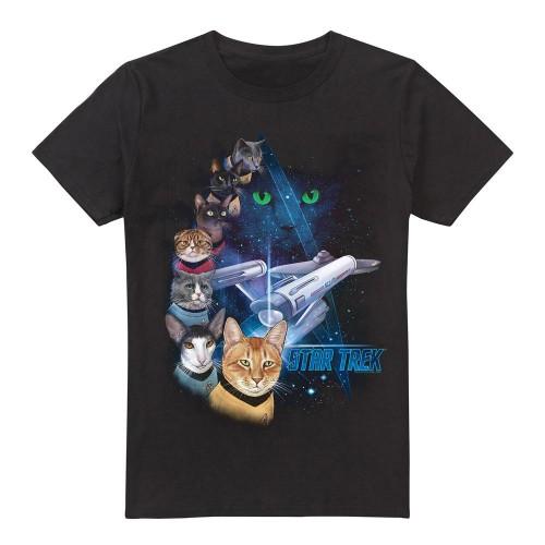 Star Trek Mens Feline Galaxy T-Shirt