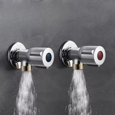 One Inlet Two Outlets Copper Angle Valve Copper Quick Open Toilet Angle Valve Dual Outlet Hot Cold Inlet Valve Kitchen