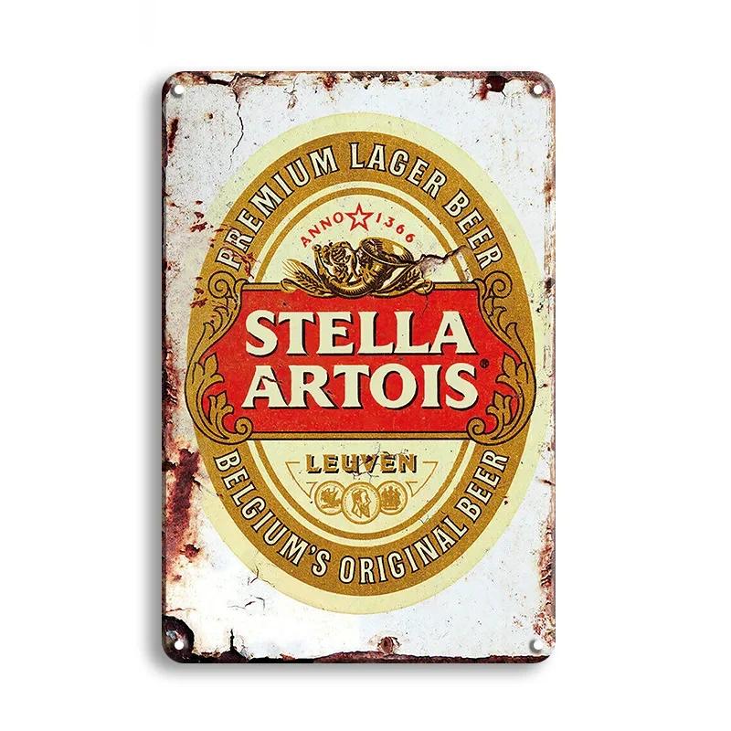 Retro Belgium Beer Brand Poster Vintage Sign Metal Sign Decorative Plaque for Room Bar Pub Man Cave Club Wall Decoration