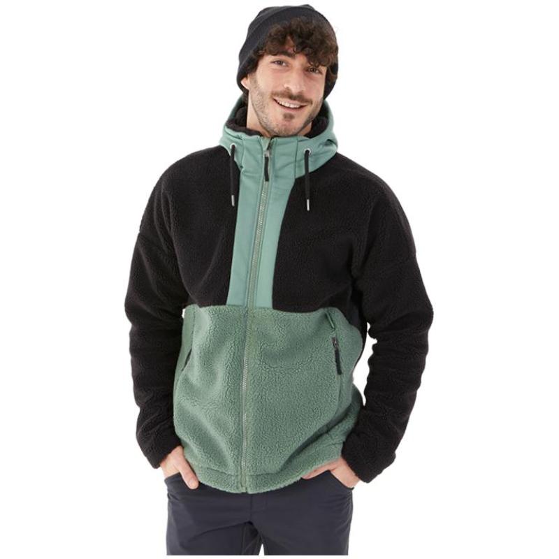 

DECATHLON SH900 Флисовая куртка с высоким воротом, капюшоном, цветными блоками, длинным рукавом, для активного отдыха и походов, теплая куртка, флисовая куртка мужская L