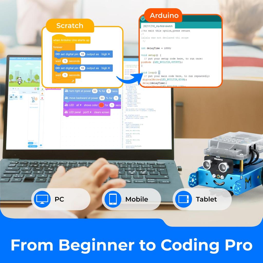 Makeblock mBot Kit STEM Education Arduino Scratch 2.0 Programmable Robot Kit for Kids To Learn Coding - English Version