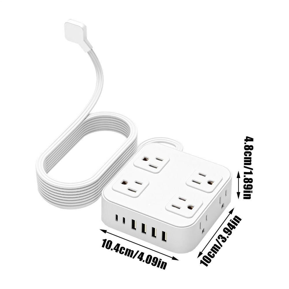 6 USB Ports 8 AC Outlets USB Ports Plug Strip Extender with Cable USB Charging Strip Phone