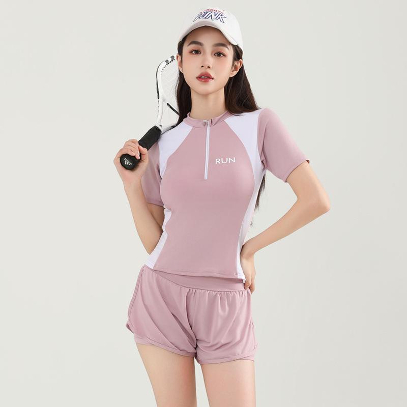 2025 Sportlicher zweiteiliger Badeanzug: Bauchkontrolle, Schlankmachend, Konservativ – Ideal für Frühlingsurlaub, Strand, Schwimmen