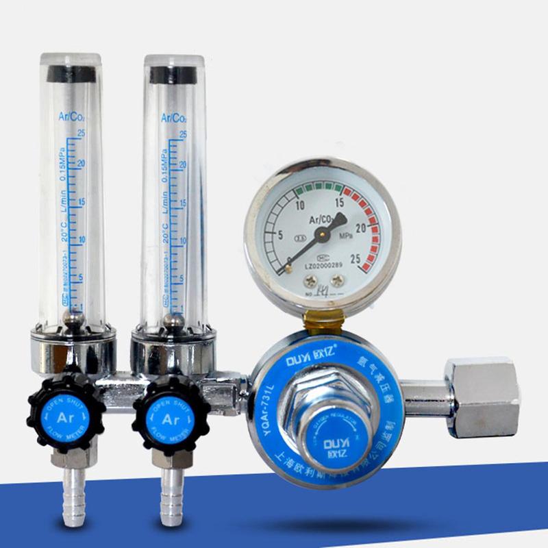 Argon CO2 Mig Tig Flow Meter Flowmeter Gas Regulator Gauge Welding Double