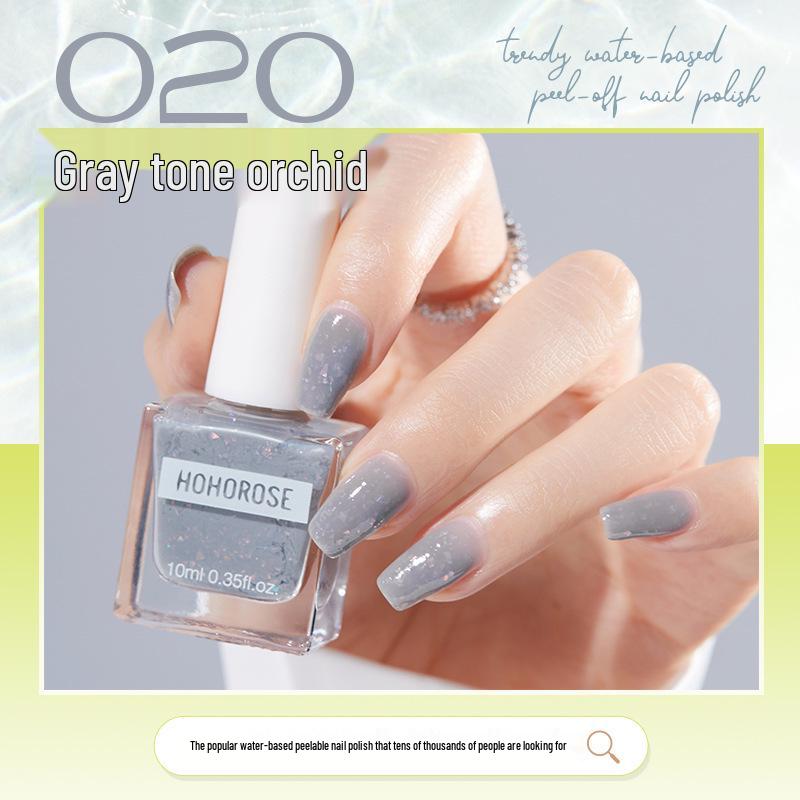 HOHOROSE Quick-Dry Water-Based, Peelable Nail Polish, 10ml, Perfect for Students