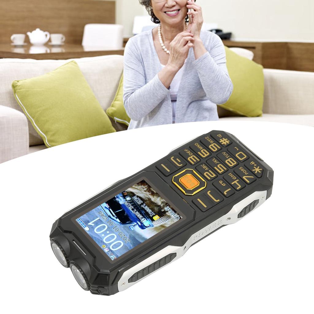 2G Unlocked Phone Multifunctional Dual SIM Cell Phone Big Button 16800mAh Battery Retro Phone for Seniors