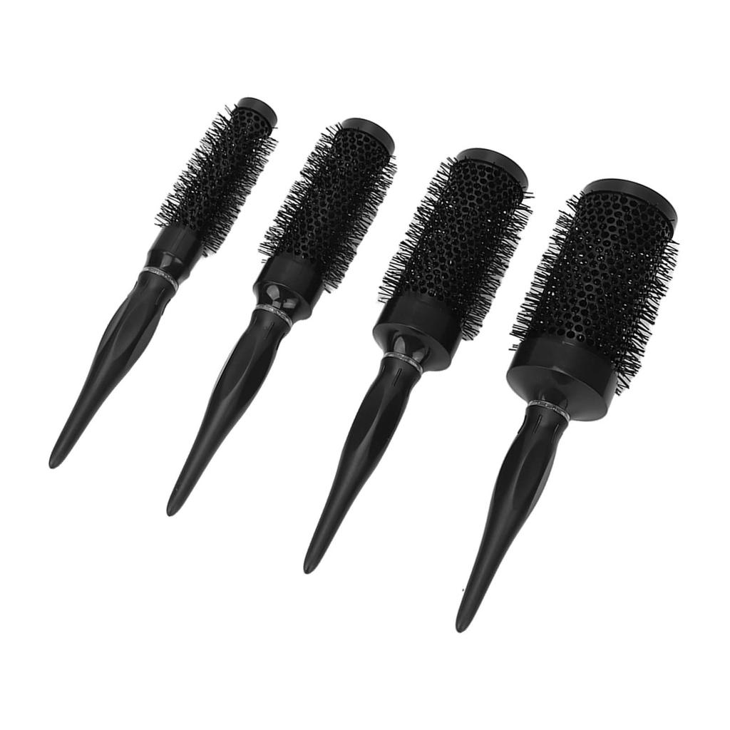 Round Brush Set Alloy Hair Styling Black Curling Round Hair Brush for Blow Drying Student