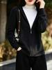 Korean Style 2026 Autumn/Winter Zipper Pocket Knit Hooded Jacket - Casual Loose Long Sleeve Outerwear