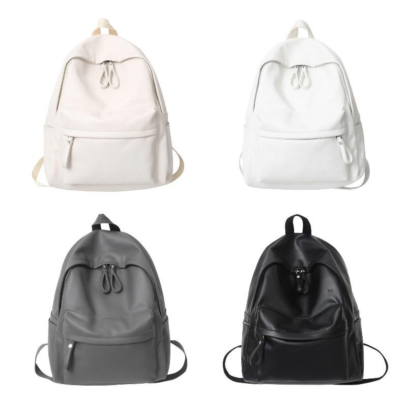Zaino per Studenti Coreano di Grande Capacità per Ragazze delle Scuole Superiori e del College con Design Minimalista e Colore Solido