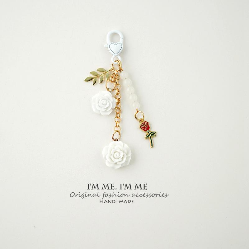 Japanischer Stil Kamelie Harz & Legierung Schlüsselanhänger mit USB-Flash-Laufwerk