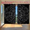 2D FLAT PRINTING 2pcs Curtains (Without Rod) Floral Swirls and Curves (2) Ramadan Festival Chic Print Curtains Semi-Sheer