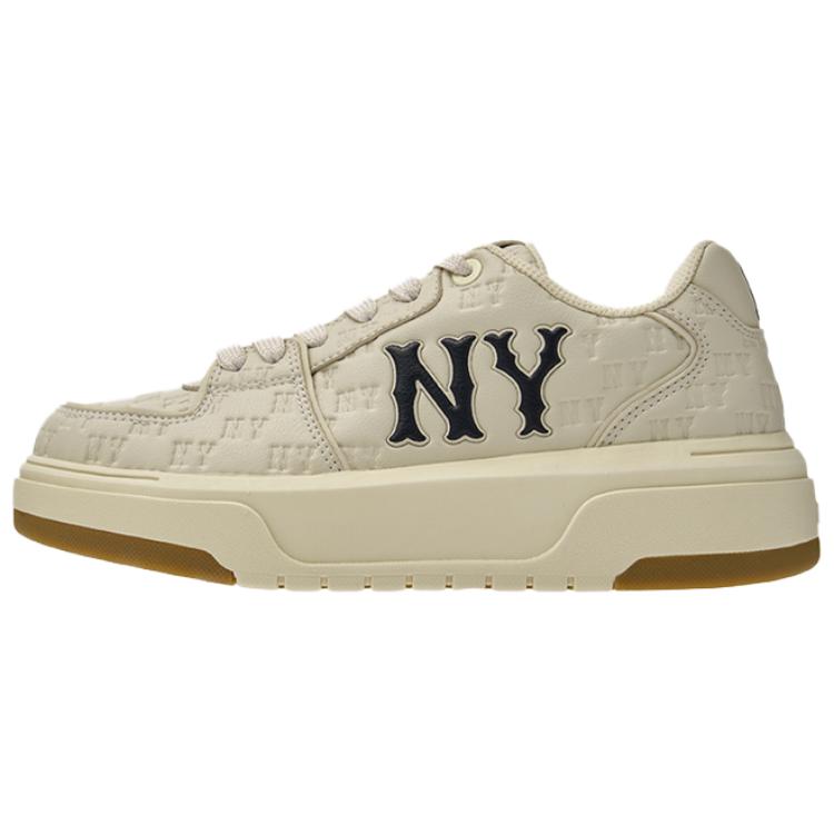 

New MLB New York Yankees Anti Slip Wear Resistant Low Top Skateboard Shoes Unisex Ivory 3ASXE015N-50CRS 42