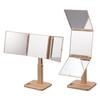 Napure Mirror 3-Way Mirror for Hair Dye Wigs, Pink Gold, 3-Sided Mirror, Makeup Mirror, Christmas Gift