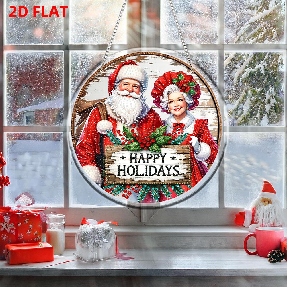 Acryl 2D/Flach DIY Weihnachten Sonderform Hängende Diamond Art Kits Diamant Malerei Set Strass Diamantkunst Fensteranhänger