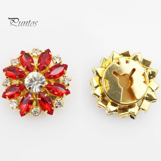 Knappetrekk Fargerike Rhinestone Mansjettknapper Avtagbar skjorte Knappeklemmer Smykker Tang Press Snap Suit Tux Tilbehør