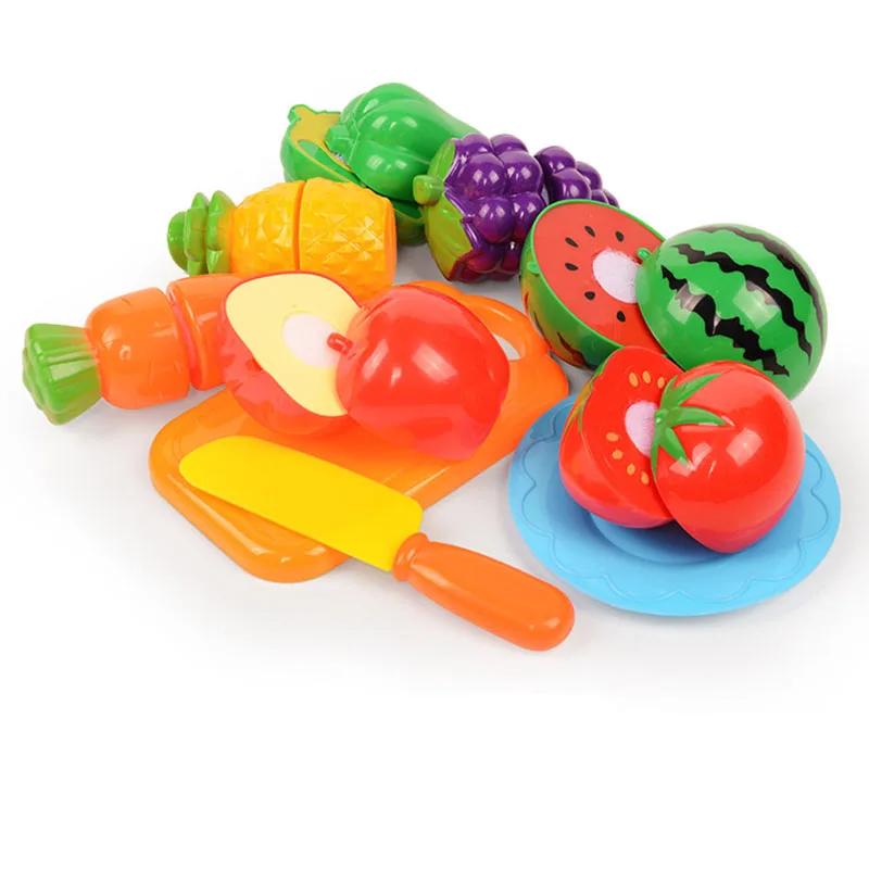 Juguete de Corte de Comida de Juguete Para Niños Cocina Juego de Imitación Frutas Verduras Accesorios de Pizza Juguete Educativo Para Niños Juego de Casa de Juego