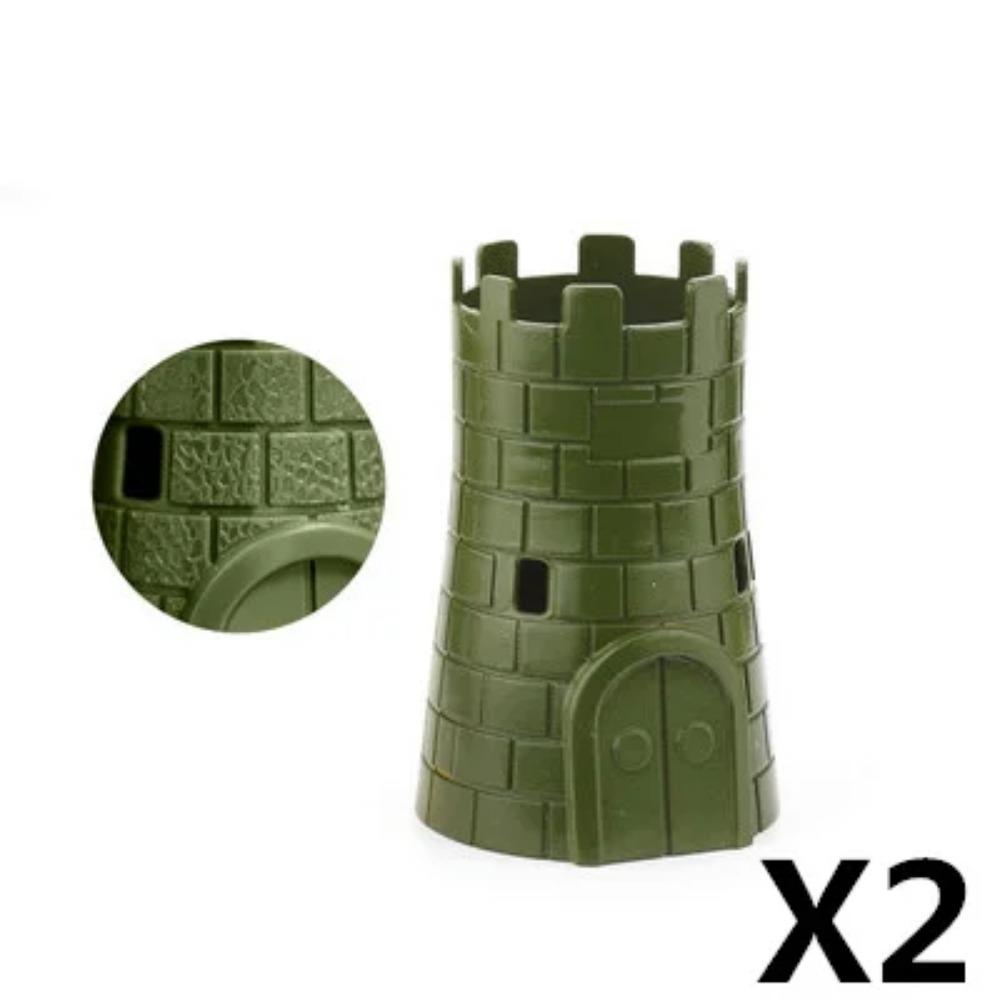 WW2 Military Accessories Soldier Figure Building Blocks Gatling Barrier Fortress Backpack Vest MOC Army Bricks Toys For Kid J097