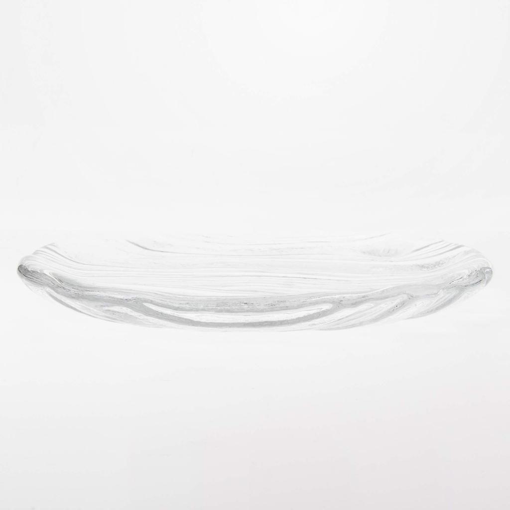 Toyo Sasaki Glass Glacier Small Round Set of Made in Small round serving mini glass Plates, 5, Japan. plates, plates, plates, plates, dishes, plates,