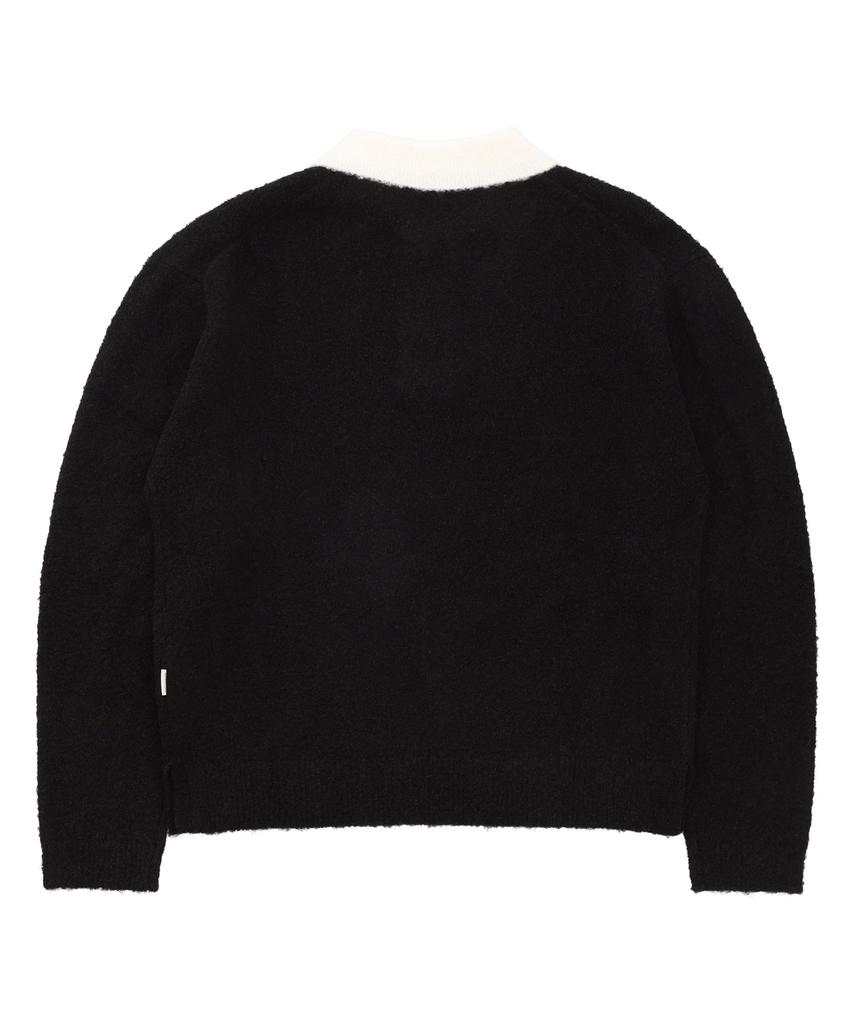 NOWANDTOMORROW Color Block Collar Pullover [3 Color]