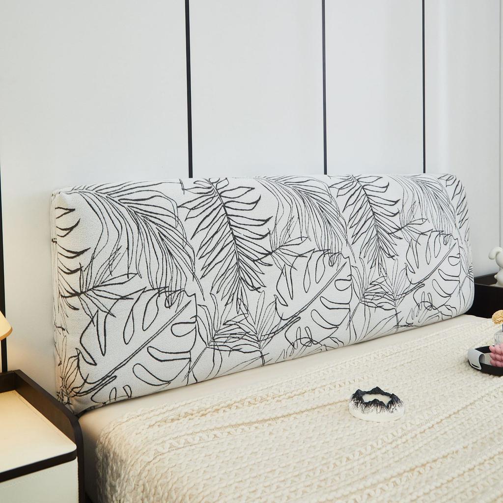 Kopfteil-Schonbezug, bedruckt, Bettkopfteilbezug, dehnbar, staubdicht, dehnbarer Nachttisch-Rückenschutz für Holz, gepolstertes Lederbett, Bettkopfteil, Queen
