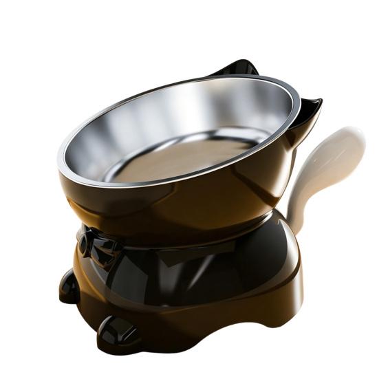 Elevated Cat Bowl Tilted Cat Food Bowl Anti-Slip Raised Cat Feeding Bowl Protects Cats Neck Spine Friendly for Drinking Eating