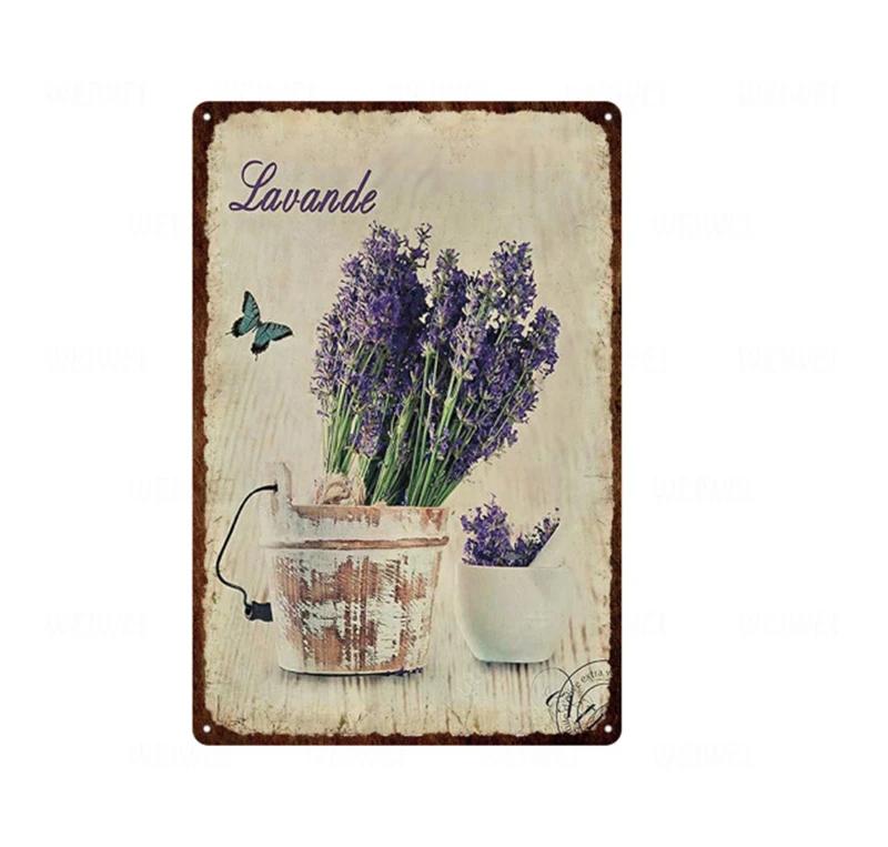 Flower Vintage Shabby Metal Tin Sign Artistic Tin Painting Indoor Home Living Room Decor Pin Up Man Cave Wall Sticker Tin Pla