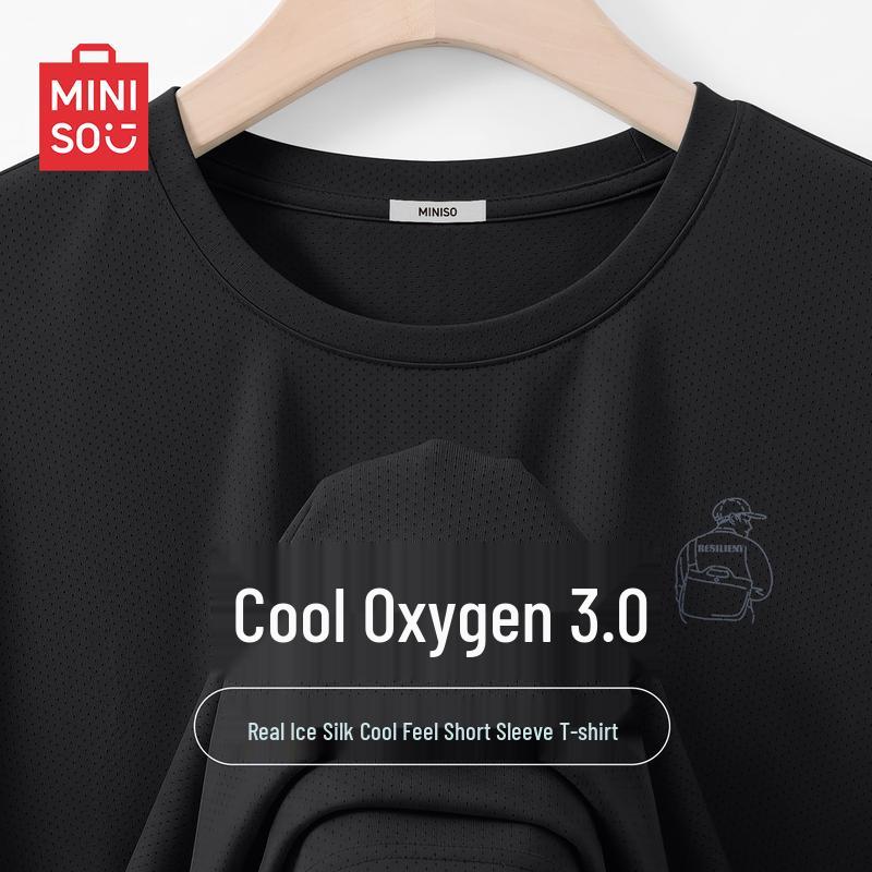 MINISO Men s Quick-Dry Round Neck T-Shirt 4XL