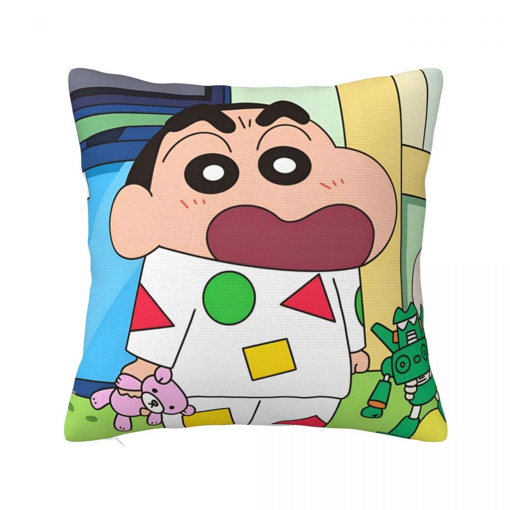Crayon Shin-Chans Cartoon Anime Pillow Cover Product Printed Cushion Cover Decorative Pillow Case Cover Seater Multi-Size