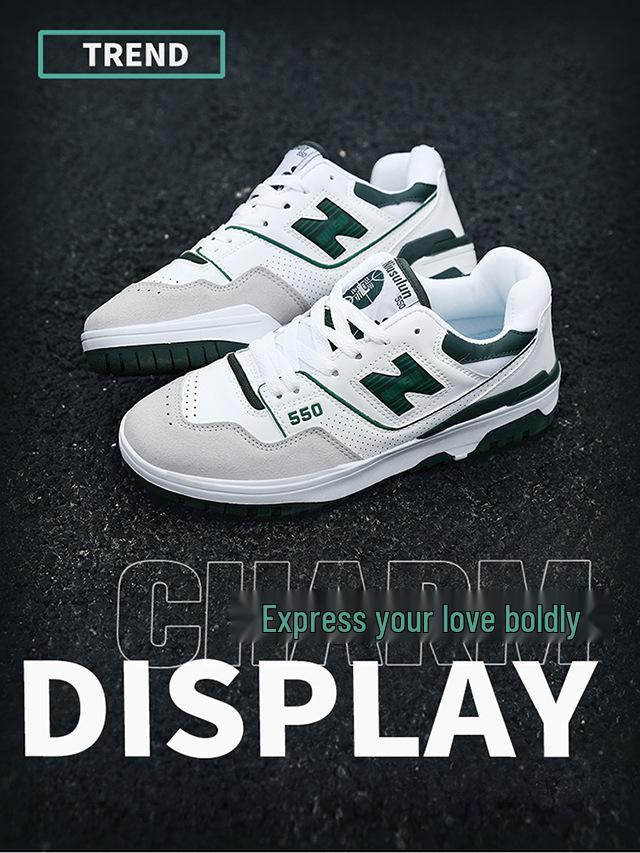 Chaussures en Toile Rétro pour Hommes NB550N - Baskets Décontractées Polyvalentes pour Couples et Étudiants