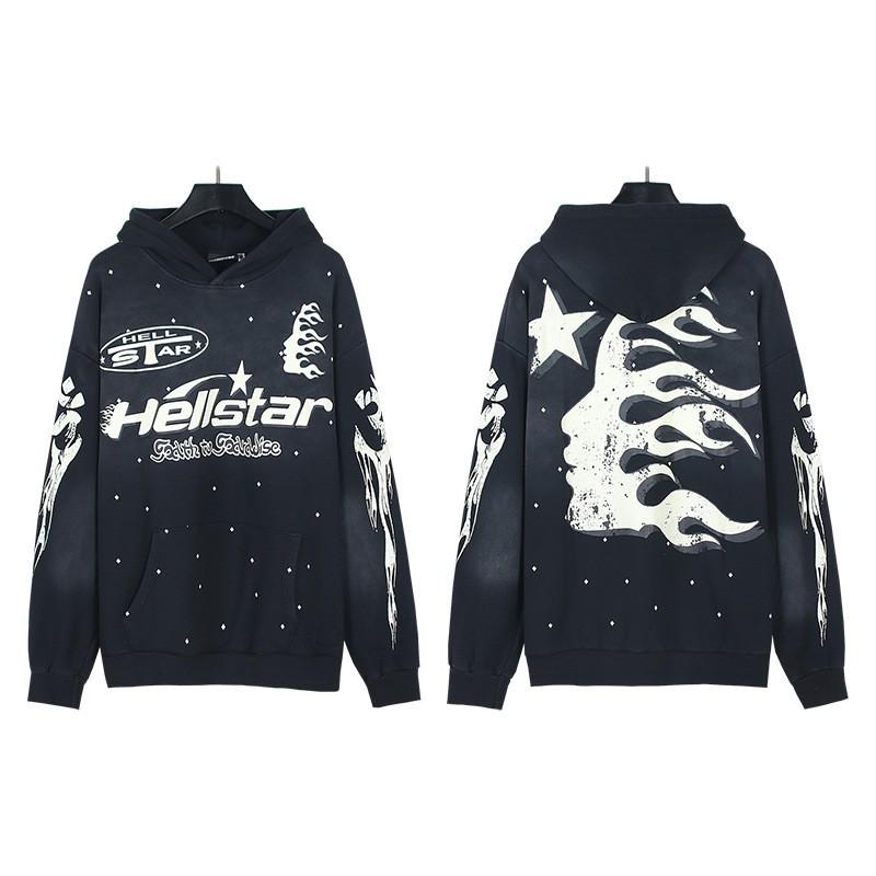 Mens Womens Oversized Hooded Sweatshirt Streetwear Vintage Washed Cotton Pullover Casual Long Sleeve