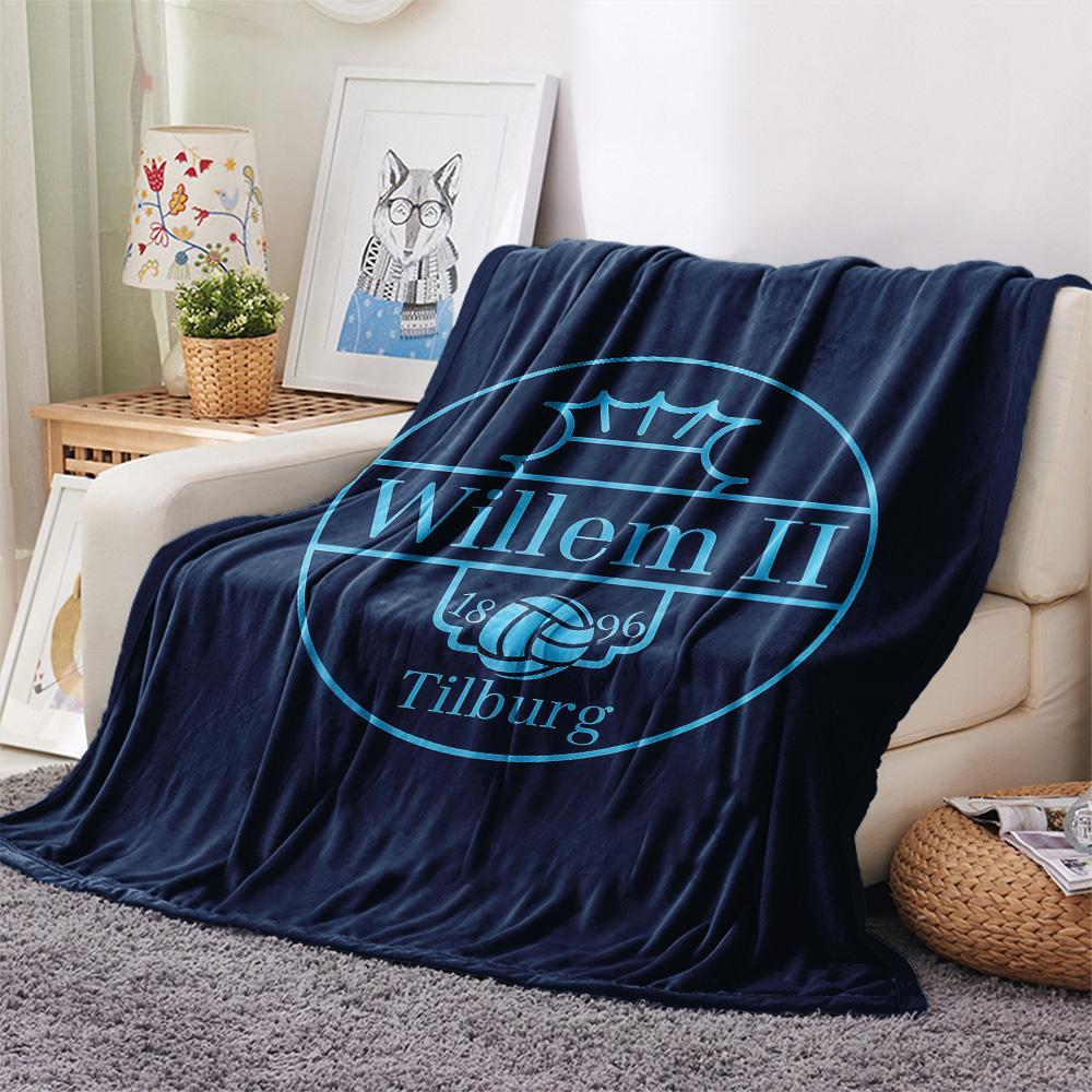 Willem II Tilburg Flannel Blanket, High quality Comfortable for All Seasons, Home Decor, Warmth and Comfort