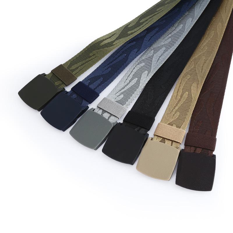

Men s Nylon Tactical Belt with Non-Metal Buckle - Non-Magnetic & Anti-Allergic 120 cm темно-синього кольору
