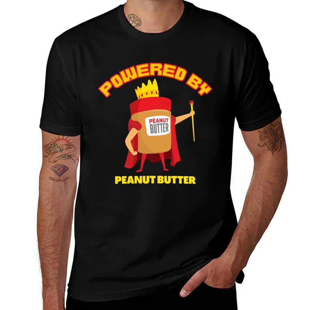 Powered By Peanut Butter Tshirt Stain Resistant Casual Tee