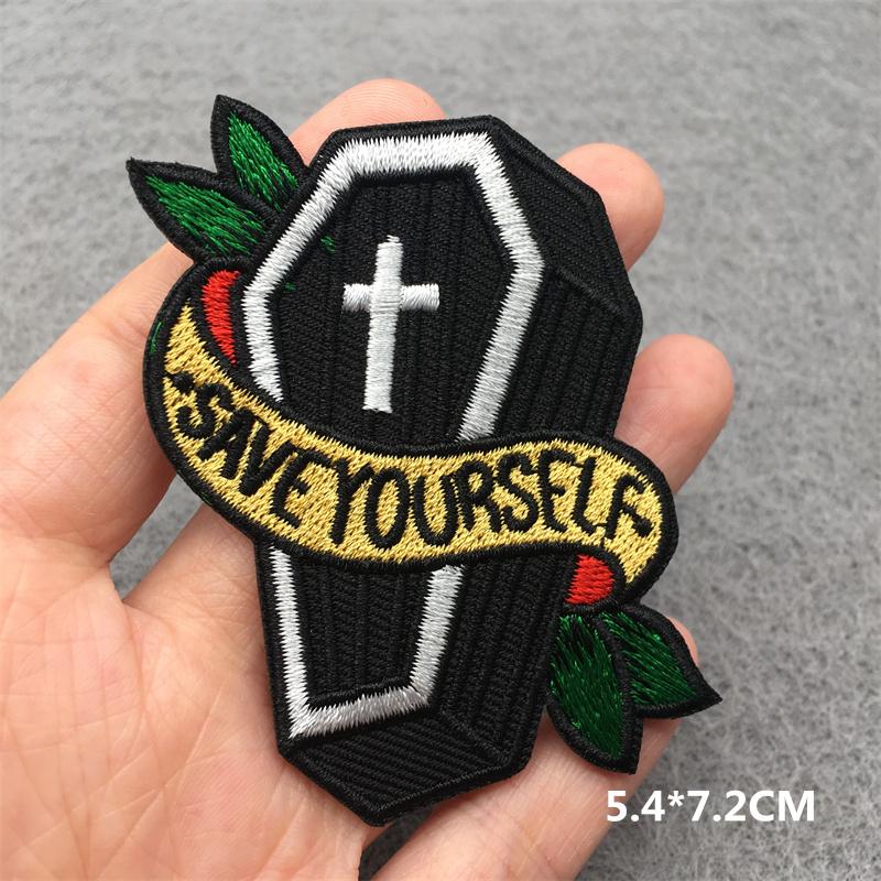 Bügelapplikationen Nähen Kleidung Haken Punk Und Cartoon Lustige Anime Kleidung Aufnäher Streifen Für Jacke Aufkleber
