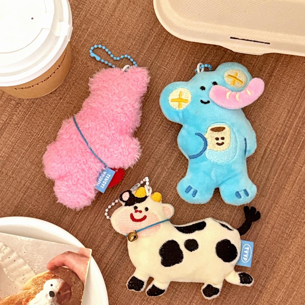 1/4 Pcs Cartoon Plush Doll Pendant Cute Pet Backpack Pendant Backpack Bead Chain Pendant