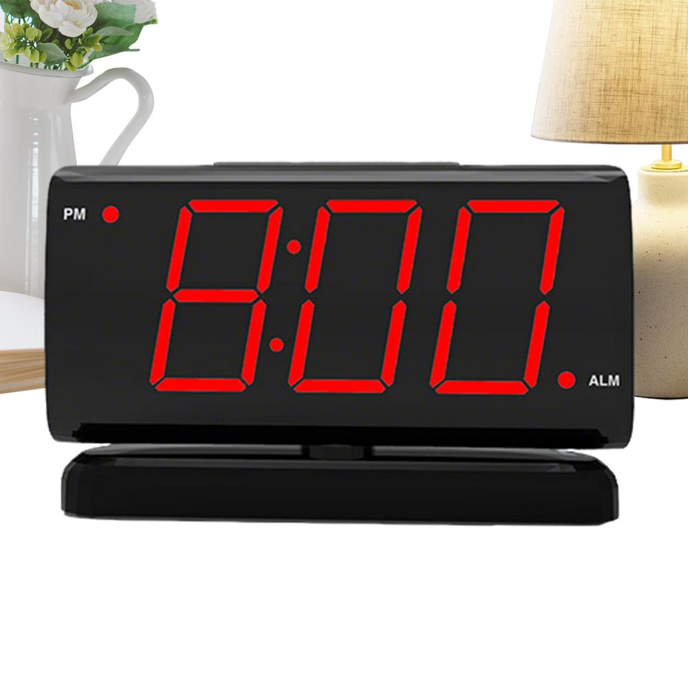 LED Digital Clock Rotatable Red Digits Display LED Alarm Nightstand Digital Clock For Living Room Kitchen Office Classroom Hotel красный