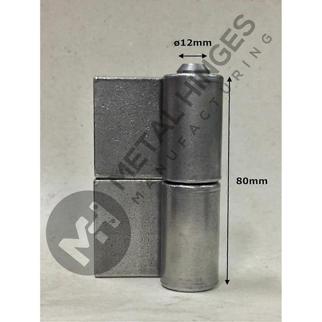 Heavy Duty Weld On Hinges - 5mm Thick Steel - Detachable Pin - Pack of 2