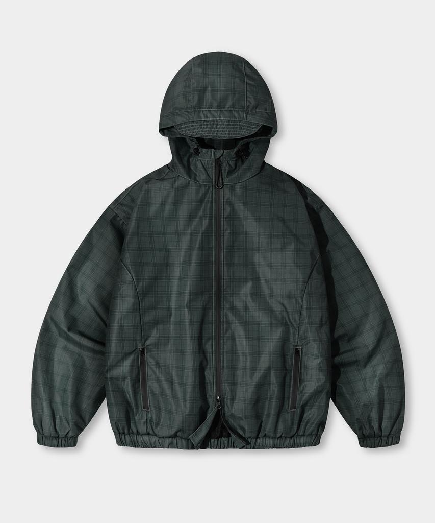 Dimitri Black 2Way Essential Check Hooded Windbreaker_3 Color