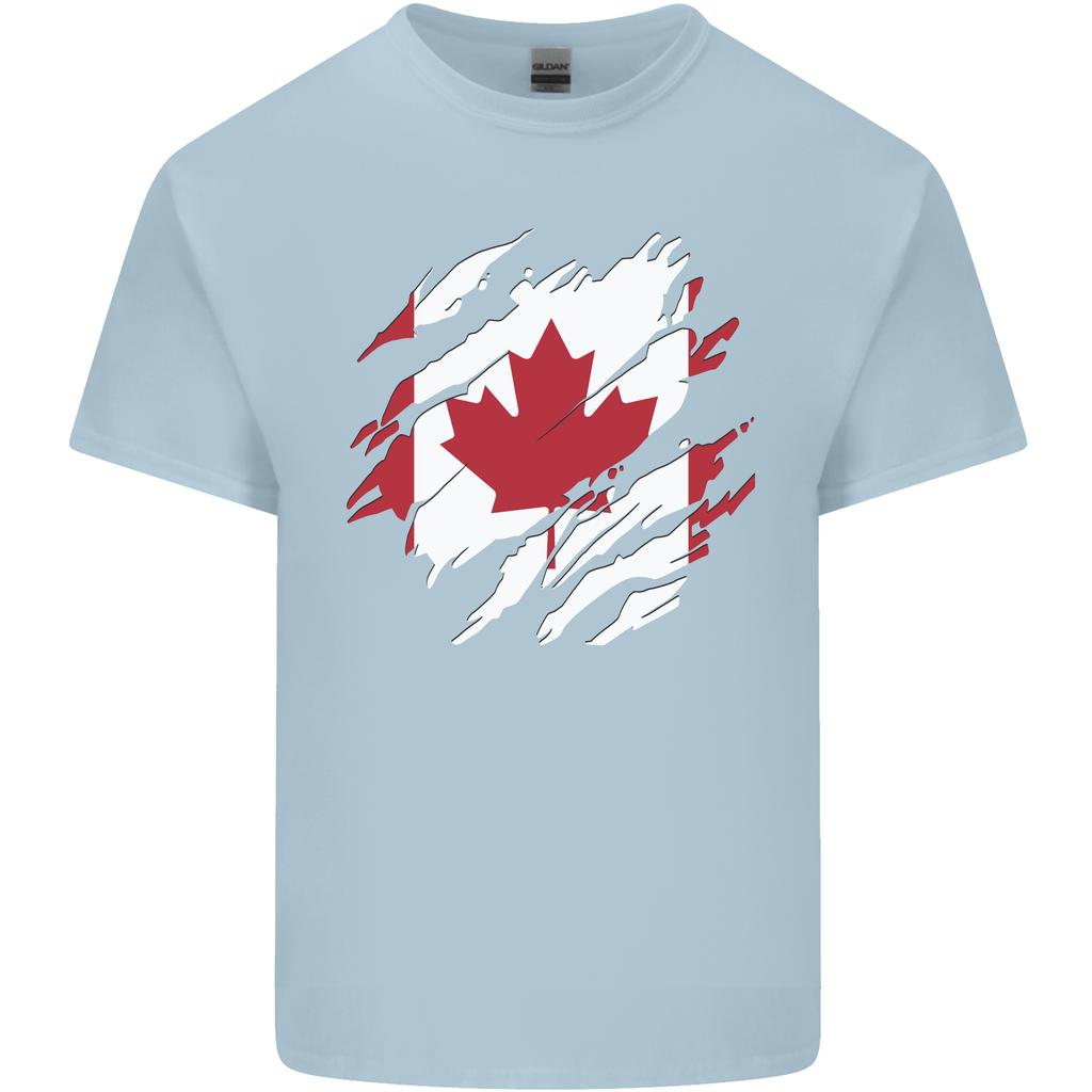 Torn Canada Flag Canadian Day Football Unisexs Light Cotton TShirt