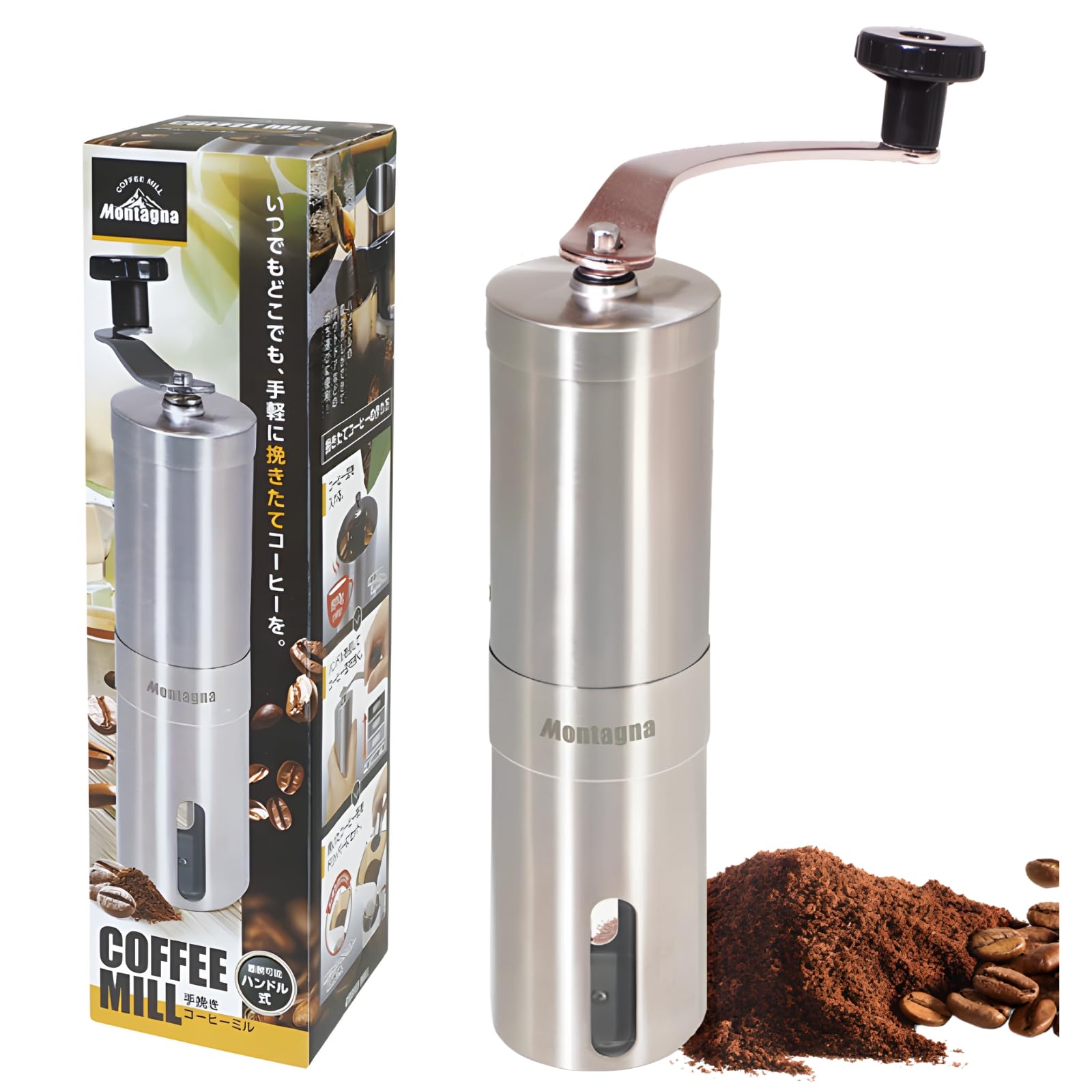 

Ручная регулировка помола кофе для возможной разборки и очистки кофемолки из нержавеющей стали, регулируемая, для использования на открытом воздухе/в кемпинге, сталь, [товар] серебряный