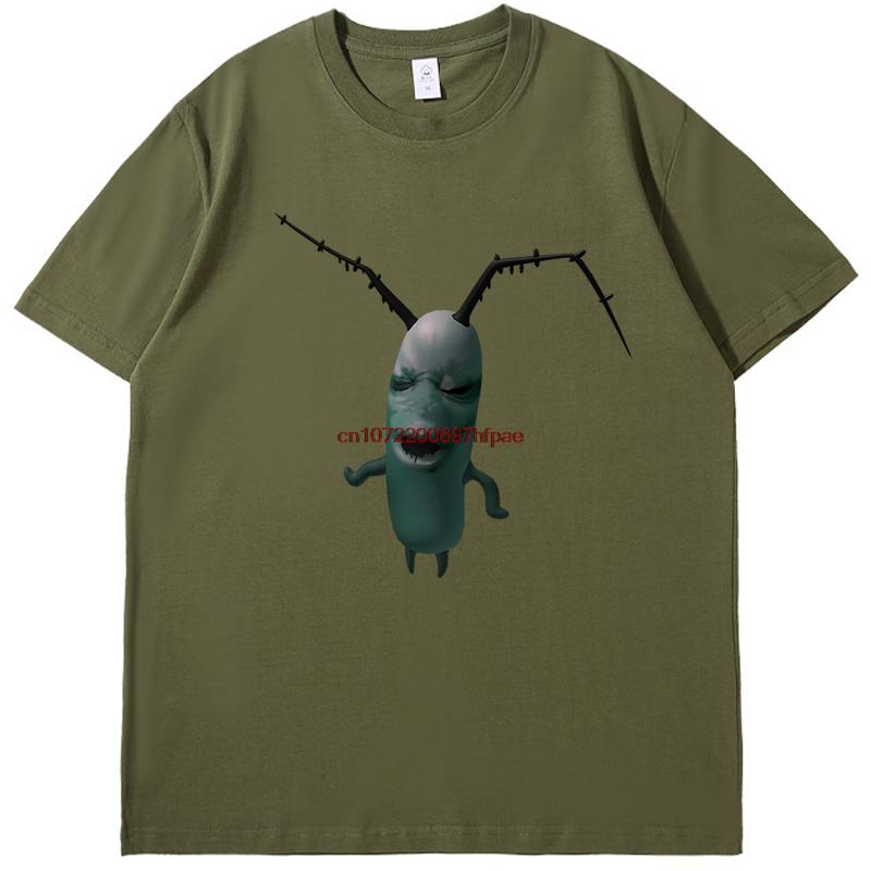 Cursed Plankton Funny Meme T Shirts Graphic T Shirts Summer Cotton New Shirts And Tshirts Unisex Streetwear Print T Shirt