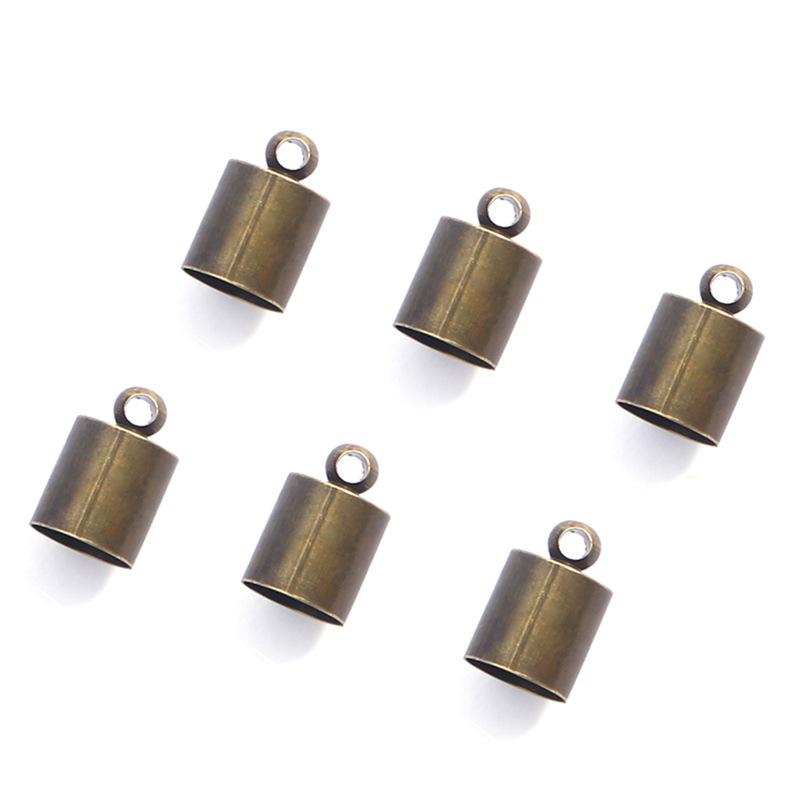 3-8mm Copper Tassel Cap for DIY Jewelry & Leather Cord Accessories