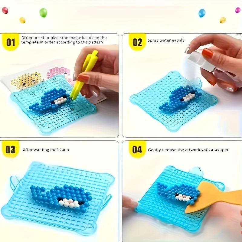 1PACK 1500 Magic Bead String Decoration Set, Water Mist Effect Beads Handmade Kit, Create a Variety of Patterns and Models