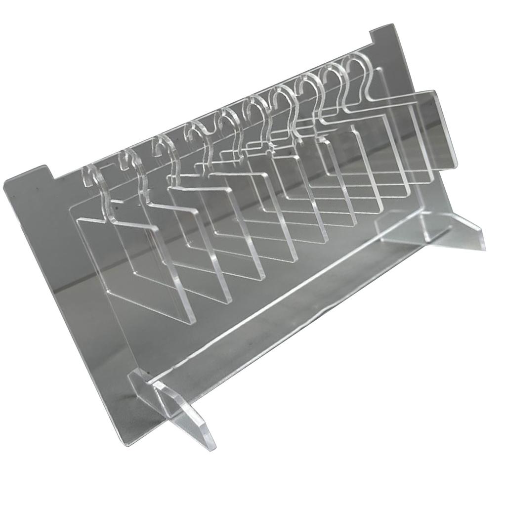 Nail Hanger Display Stand Acrylic Hanging Transparent Nail Sample Display Stand with 10pcs Hanger