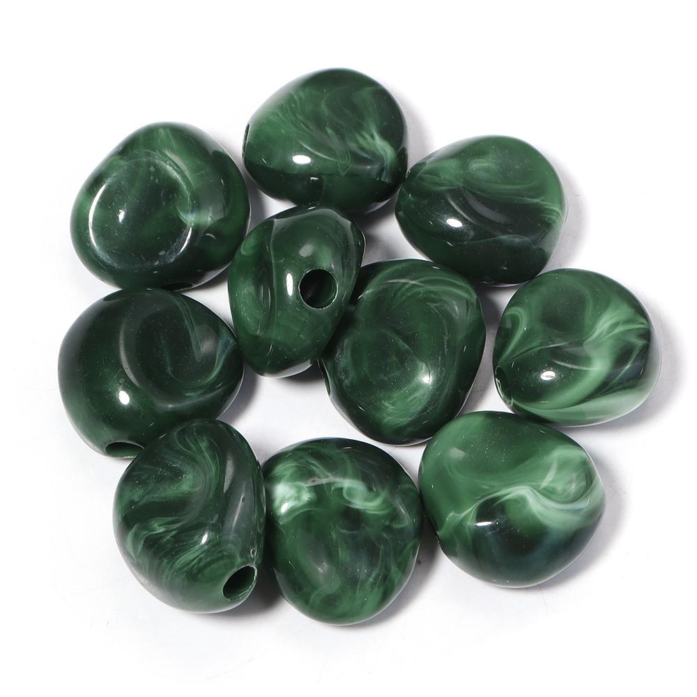 10pcs/lot Irregular Acrylic Beads Dual Color Loose Spacer Beads For Jewelry Making DIY Bracelet Nacklace Earrings Accessories