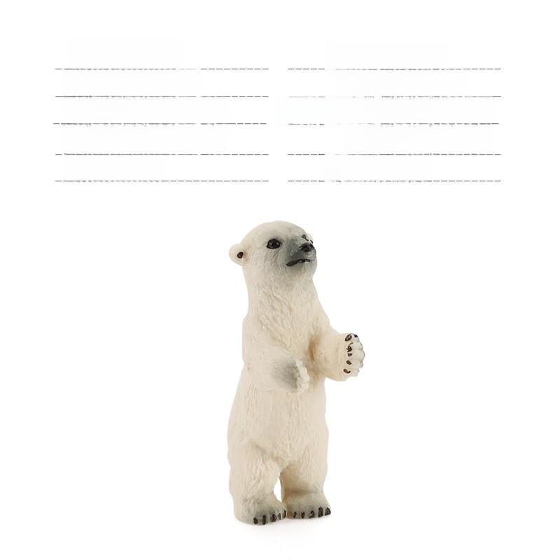 Standing Polar Bear Animal Miniature Pvc Figurines Set With Static Models For Home Decor And Collectors